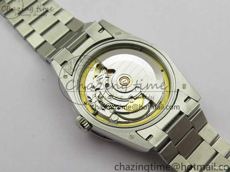 MiroTime 0309 SmoothTexture Day-Date 36mm 128239 SS Crystal BP Best Edition Black MOP Crystal Marker Dial on SS President Bracelet A 2681